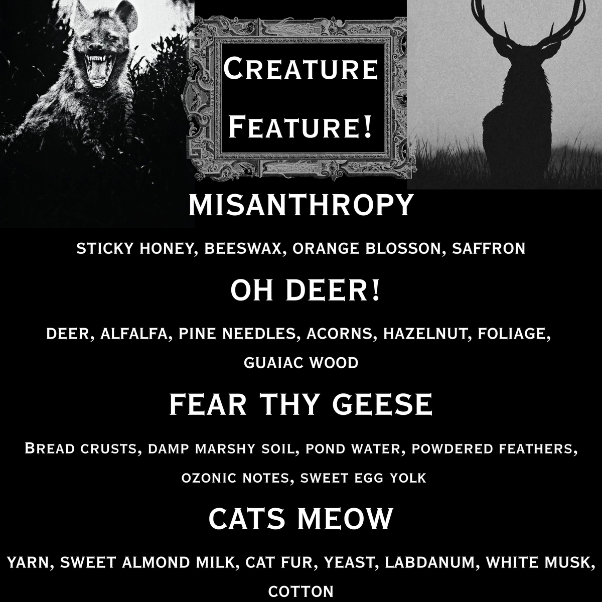 Animalic Fragrance Set/ Creature Feature!